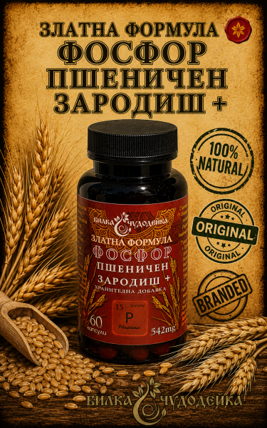 ЗЛАТНА ФОРМУЛА ФОСФОР И ПШЕНИЧЕН ЗАРОДИШ /60 бр./
